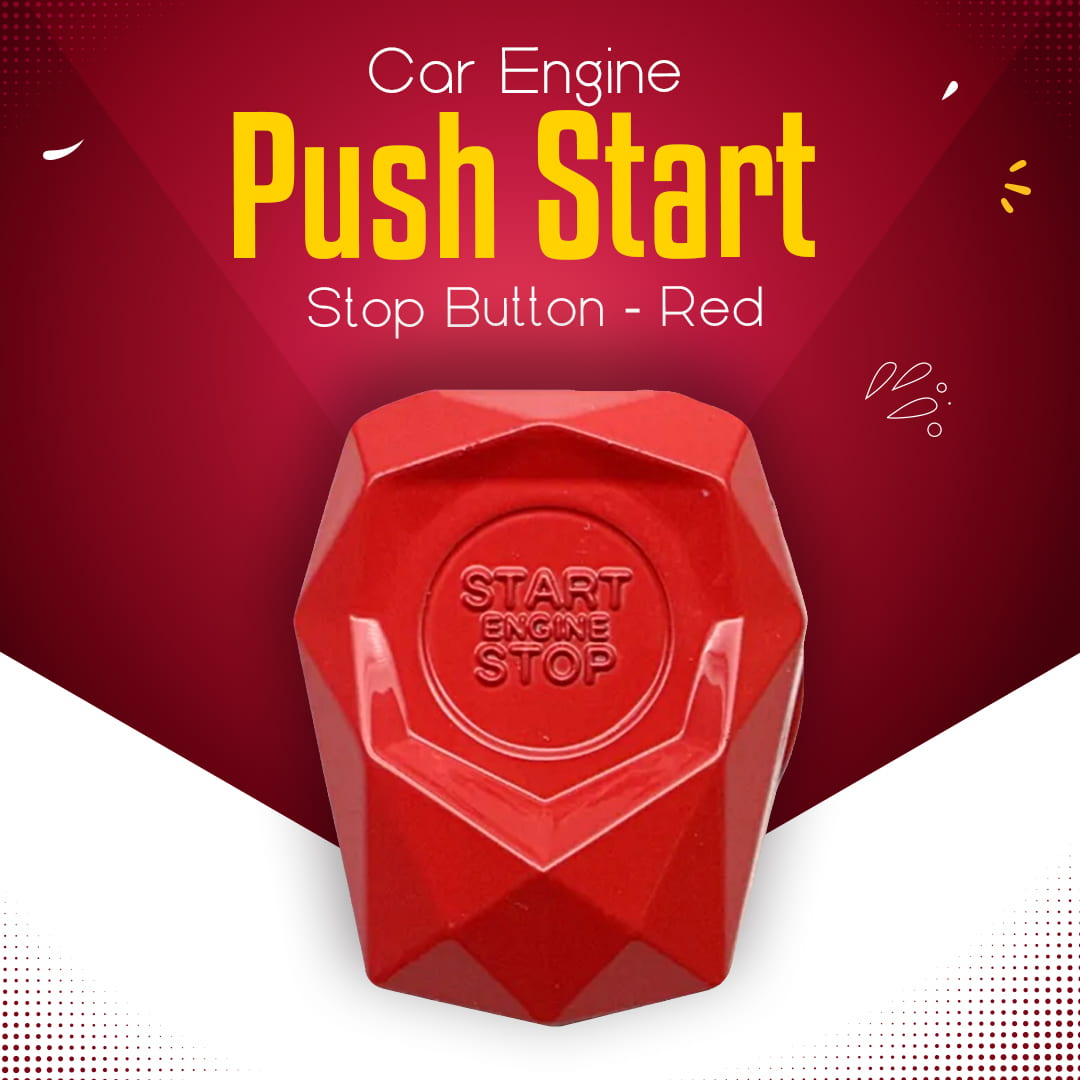  Car Engine Push Start Stop Button - Red 